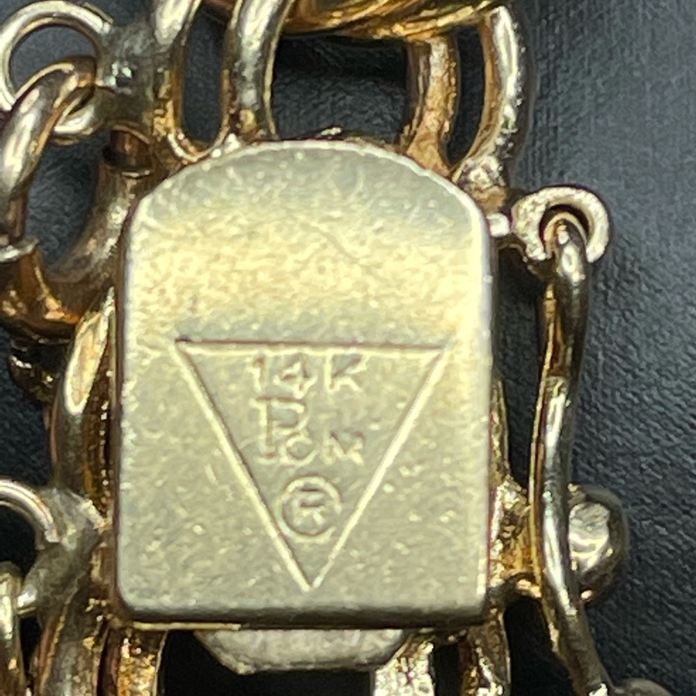 💰SOLD! 14K Yellow Gold Rolo Chain Link Bracelet - Picture 7 of 10